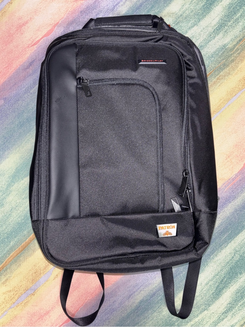 Briggs & Riley Verb Accelerate Backpack–Black patron logo